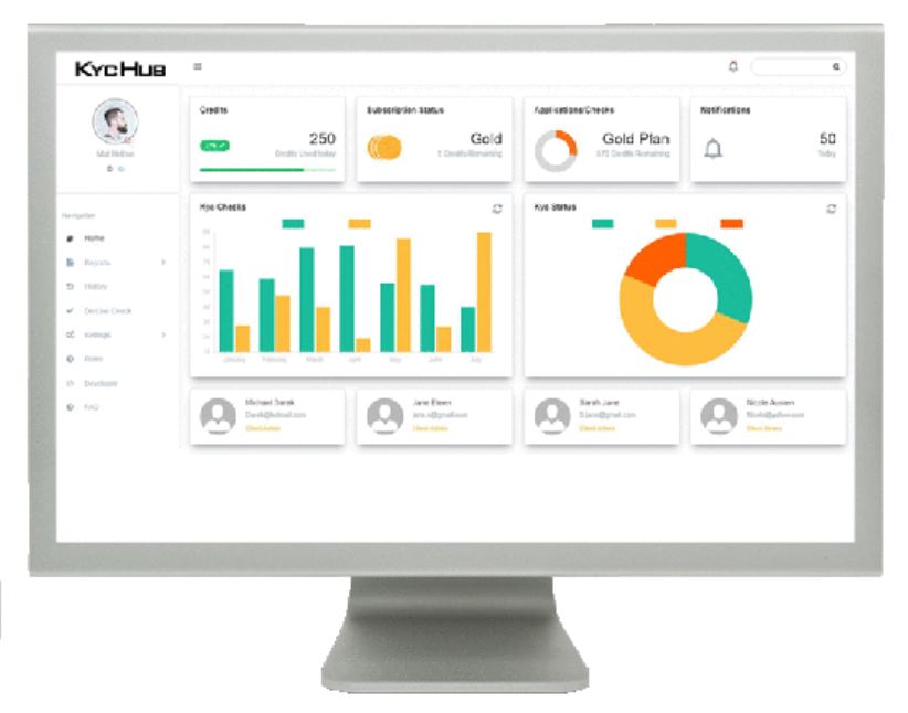 screenshot of KYC Hub